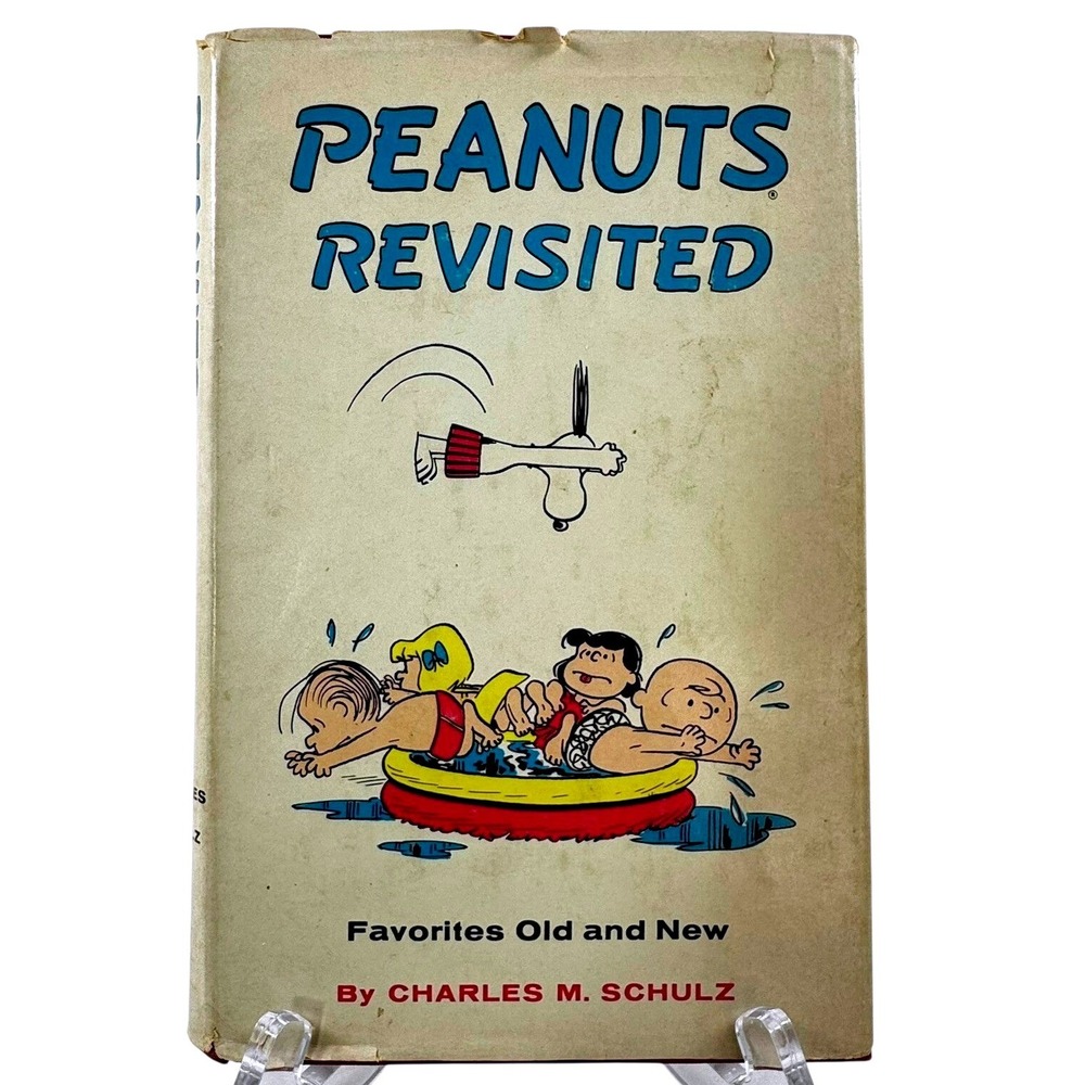 Vintage 1959 Peanuts Revisited Charles M Schulz Hardcover Book with Dust Jacket